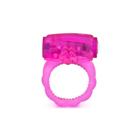 Cockring rose vibrant avec stimulation du clitoris 